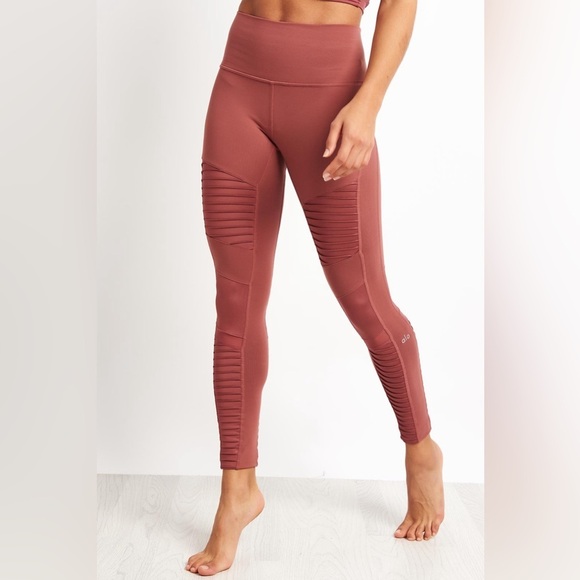 Alo Yoga Hugh Waist  Moto Leggings - XS - Picture 1 of 9